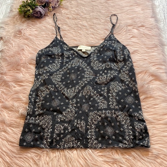 The Westside Silk Paisley Black White Cami Tank sz XS - Picture 1 of 9